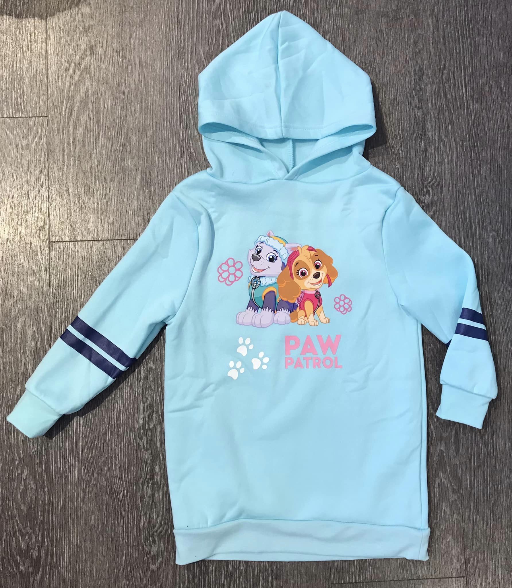 Felpa lunga Paw patrol verde acqua