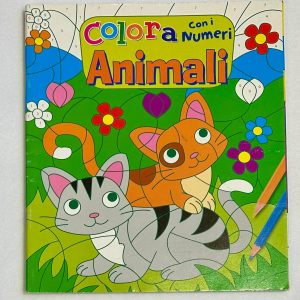 Colora con i numeri animali