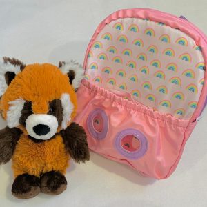 Zainetto Nici rosa con Panda rosso