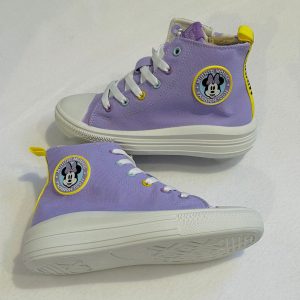 Sneakers in tela con cerniera di Minnie
