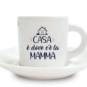 Tazzina da caffè con piattino in ceramica