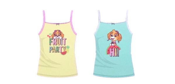Canottiere Paw patrol bimba duo pack