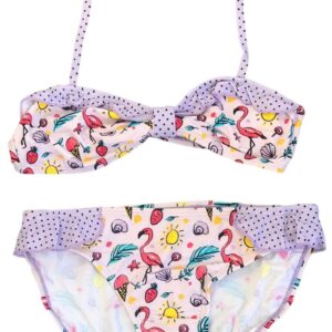Bikini viola con fenicottero