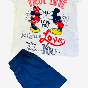 Pigiama corto Minnie e Topolino