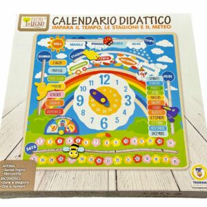 Calendario didattico in legno