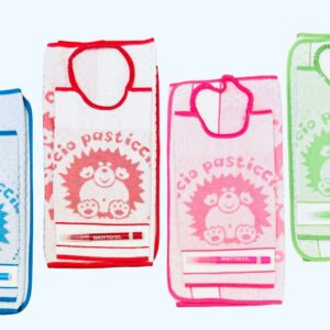 Set asilo 2 pezzi asciugamano/bavaglino Riccio