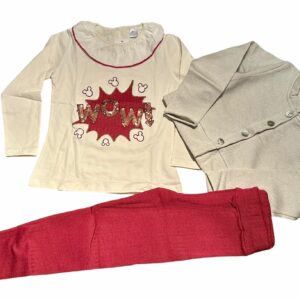 Trio maglia maniche lunghe- leggins - giacchetto