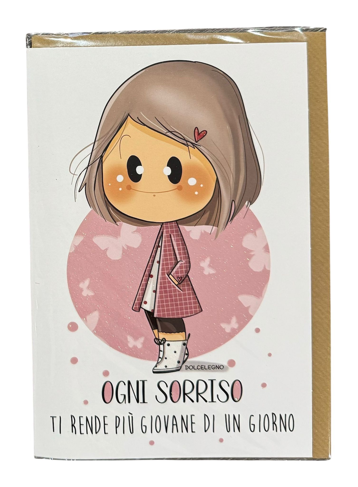 Biglietto augurale "Ogni sorriso ti rende più giovane..."