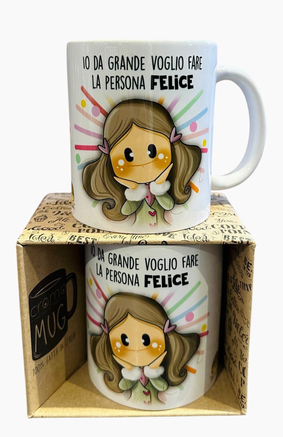Tazza delle Bubine - Io da grande voglio fare la persona felice
