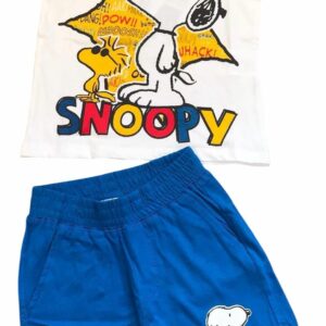 Completo canotta e pantaloncino di Snoopy