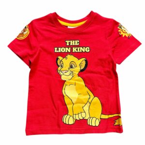 T-shirt rossa del Re leone