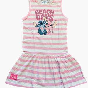 Vestito rosa smanicato di Stitch