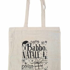 Borsa in tela caro Babbo Natale posso spiegarti