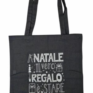 Borsa in tela a natale il vero regalo é stare insieme
