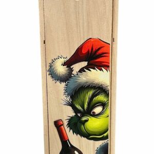 Cassetta in legno porta vino del Grinch