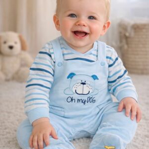 Tutina in cotone con cagnolino