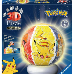 Palla puzzle 3D luminosa notturna dei Pokemon