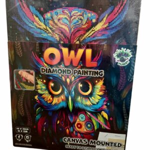 Diamond Painting - Gufo dai colori vivaci