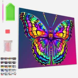 Alternative view of Diamond Painting -Farfalla dai colori vivaci