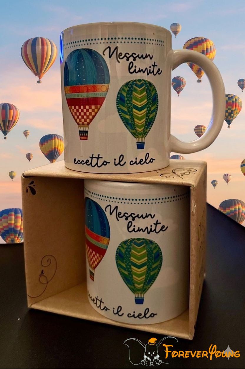 Tazza in ceramica "Nessun limite eccetto il cielo"