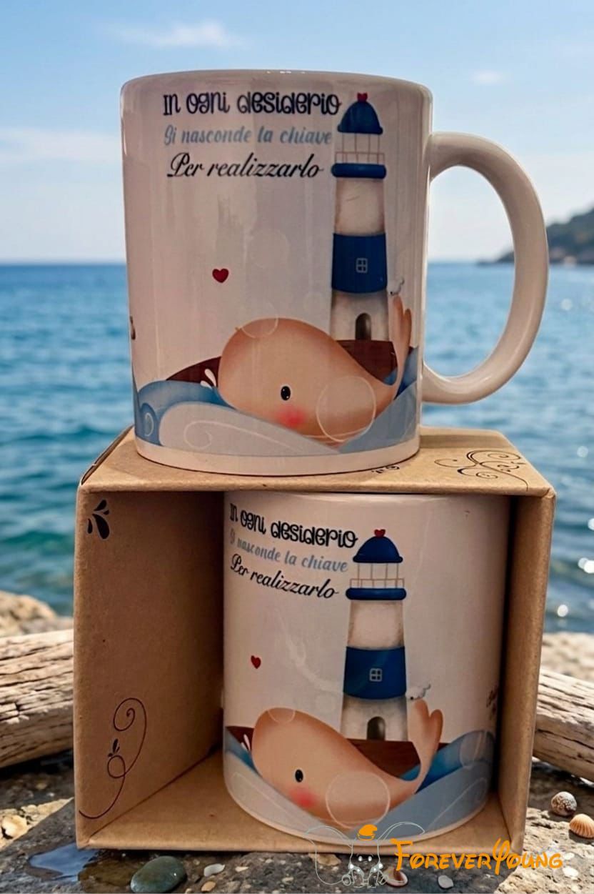 Tazza in ceramica "In ogni desiderio si nasconde la chiave per realizzarlo"
