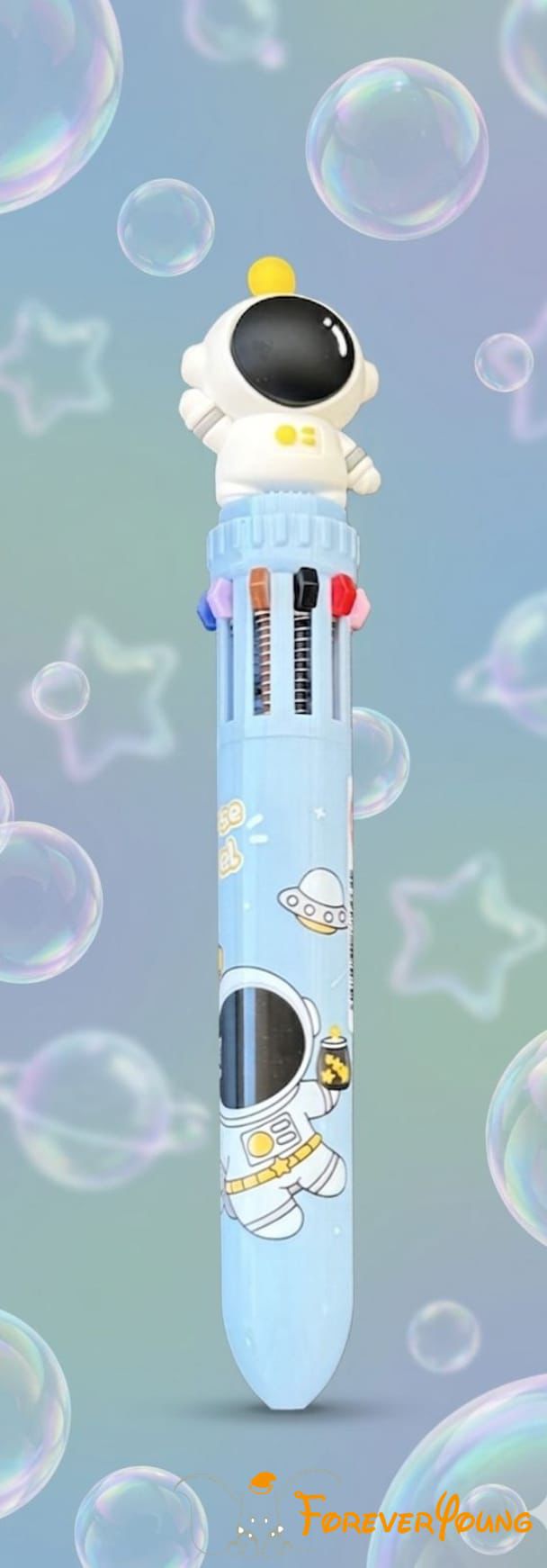 Penna 10 colori astronauta celeste