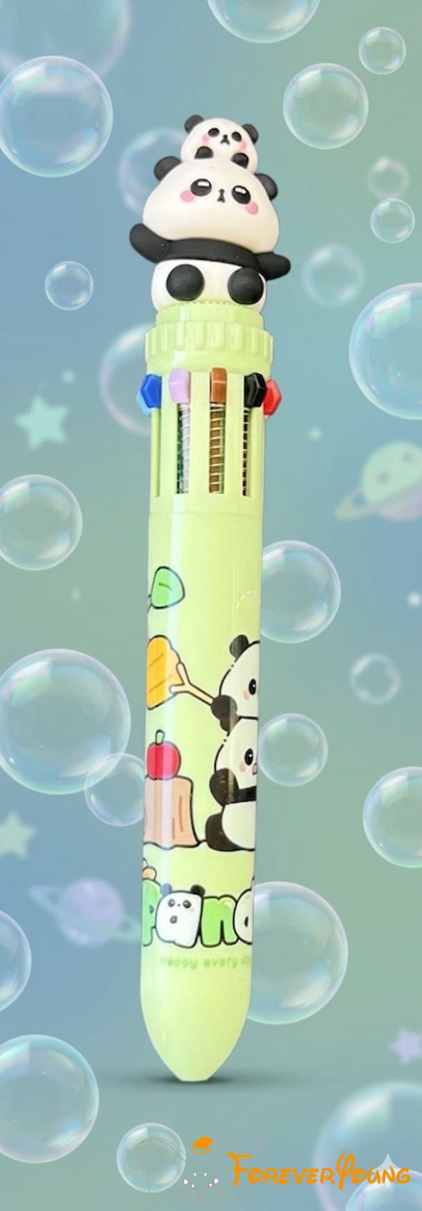 Penna 10 colori panda e pandino