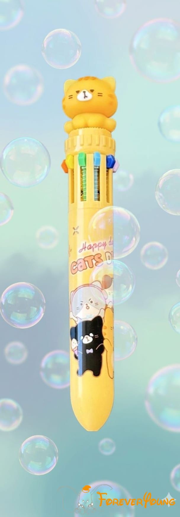 Penna 10 colori gattino