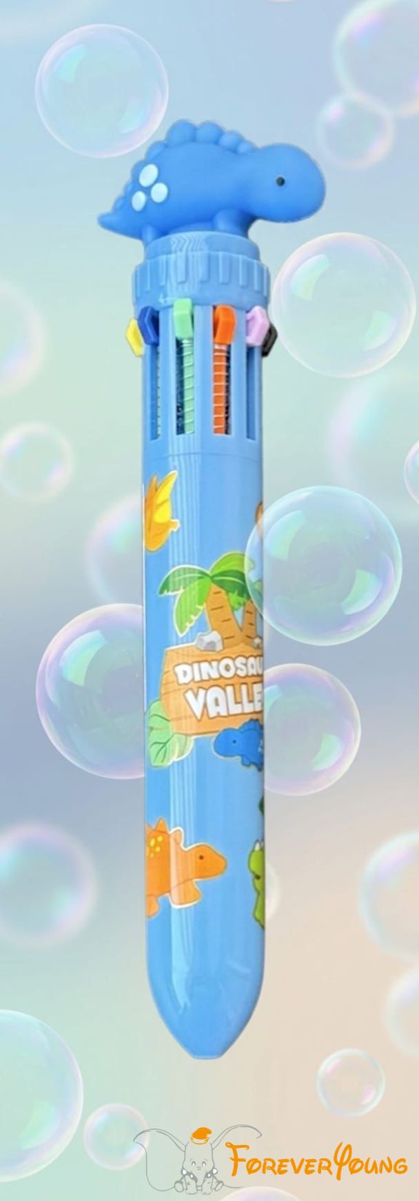 Penna 10 colori dinosauro blu