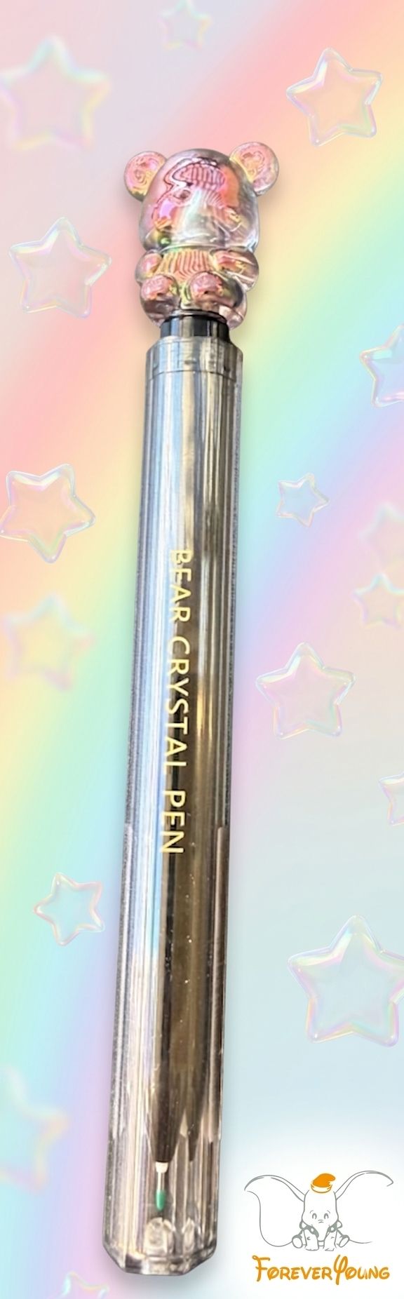 Penna crystal orsetto nero