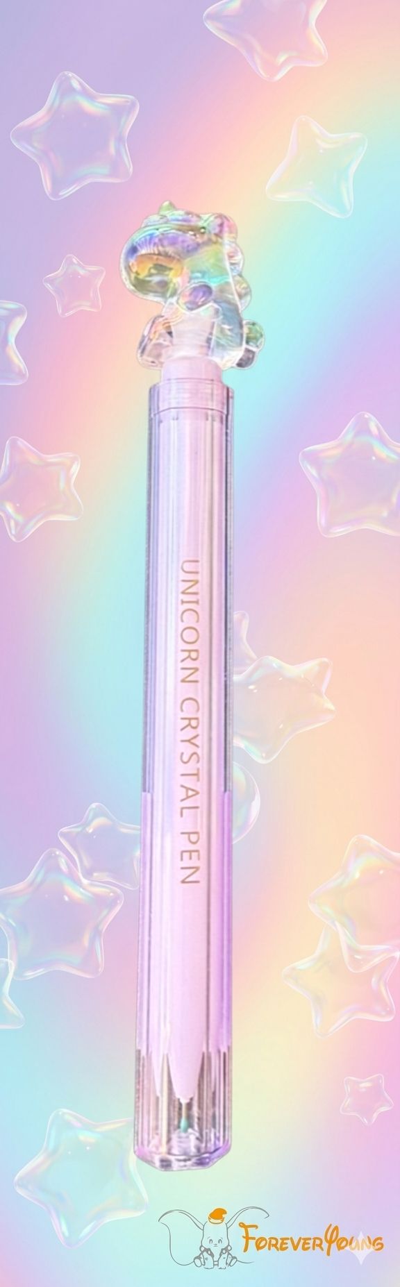 Penna crystal unicorno viola