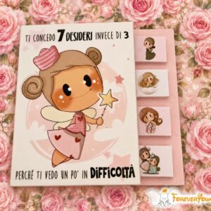 Set foglietti adesivi- Ti concedo 7 deisderi invece di 3 perché ti vedo un po' in difficoltà