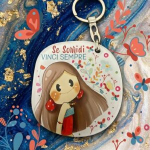 Portachiavi Bubine "se sorridi vinci sempre"