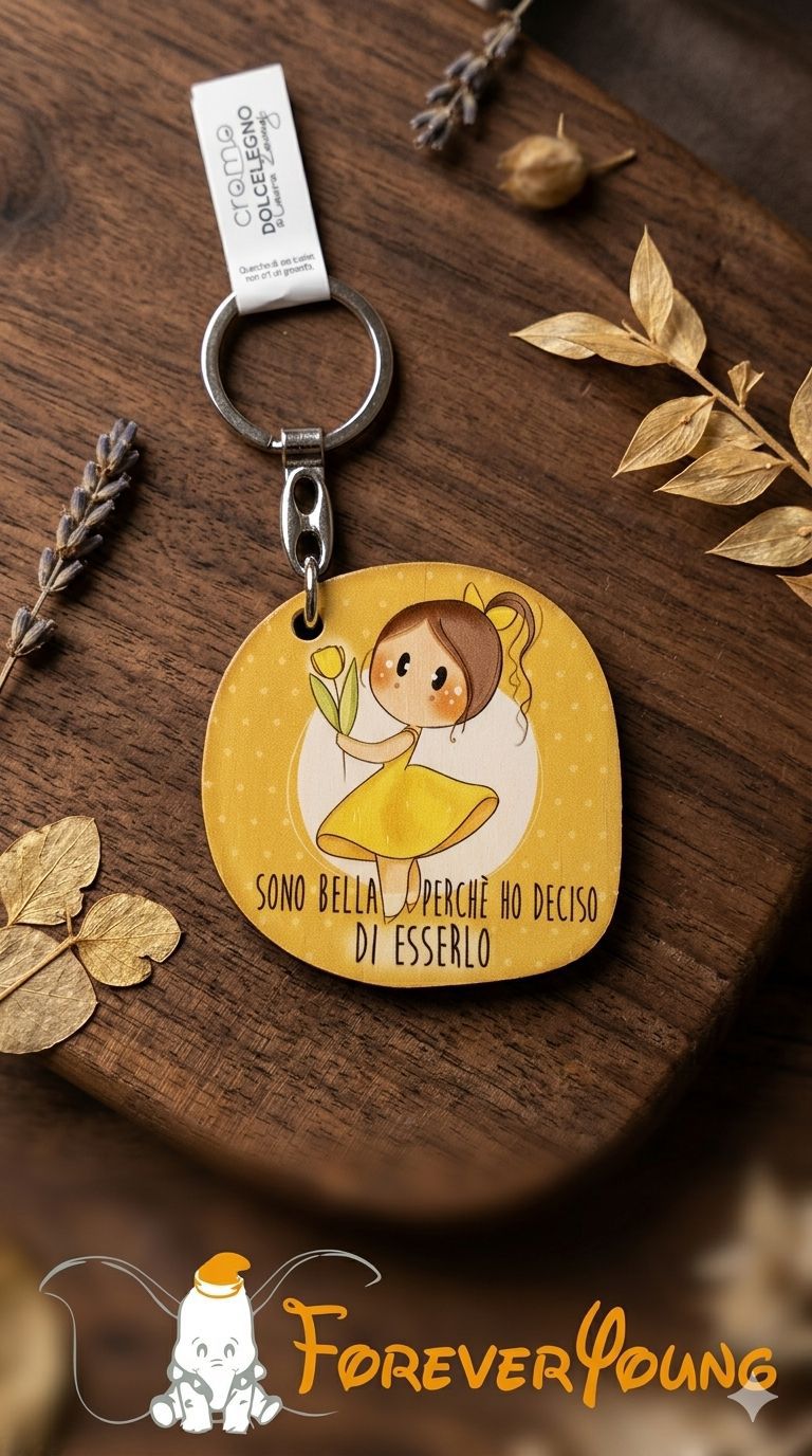 Portachiavi Bubine "Sono bella perché ho deciso di esserlo"