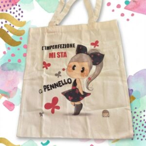Borsa in tela delle Bubine -  L'imperfezione mi sta a pennello