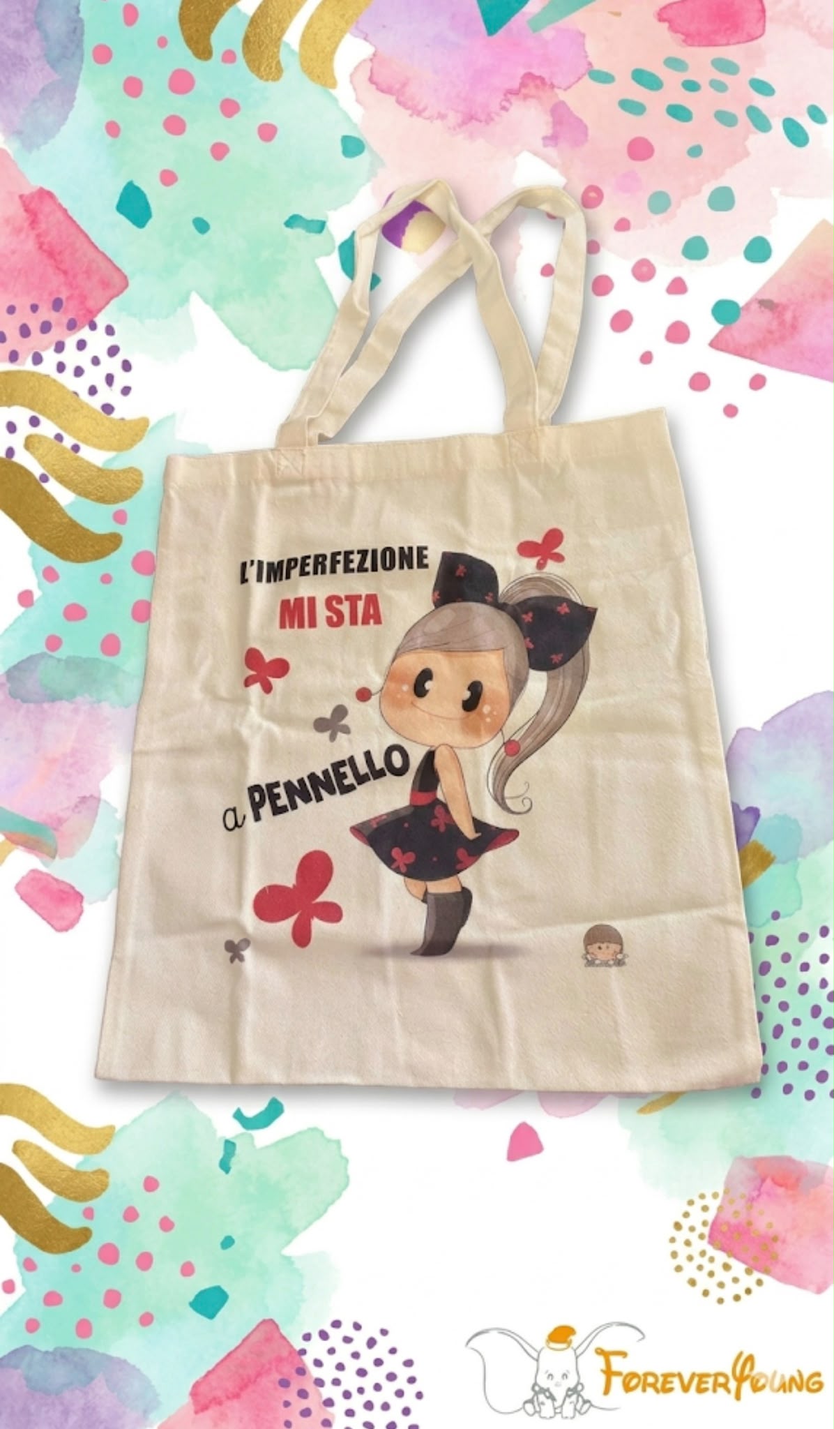Borsa in tela delle Bubine - L'imperfezione mi sta a pennello