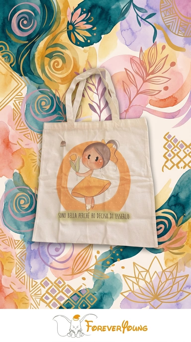 Borsa in tela delle Bubine - Sono bella perché ho deciso di esserlo