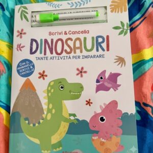 Libro scrivi e cancella Dinosauri