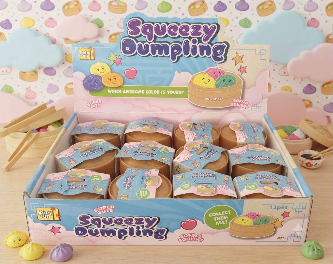 Squeezy Dumpling - Squishy Ravioli morbidi a sorpresa da 5,5 cm