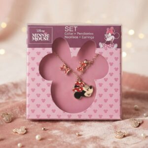 Collana con ciondolo e orecchini di Minnie