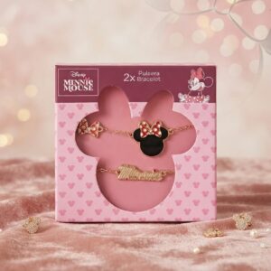 Set di 2 braccialetti per bambini di Minnie in confezione regalo