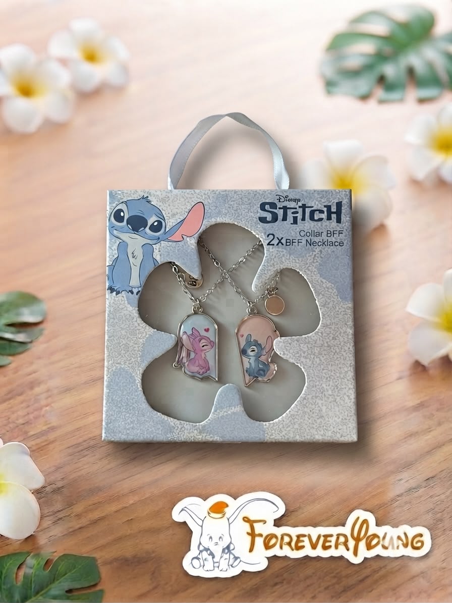 Collane BFF Stitch&Angel per amiche - set di 2 collane