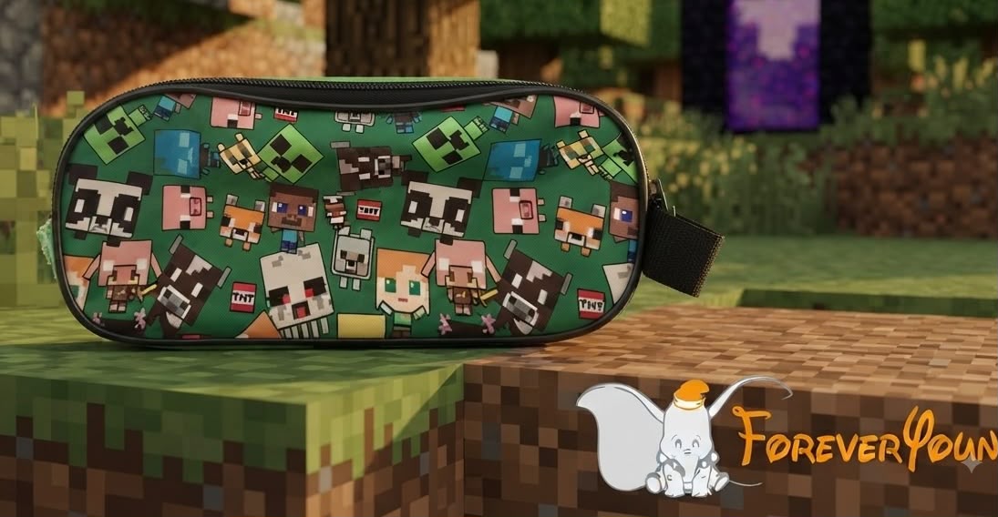 Astuccio a 2 scompartimenti di Minecraft - immagine 2