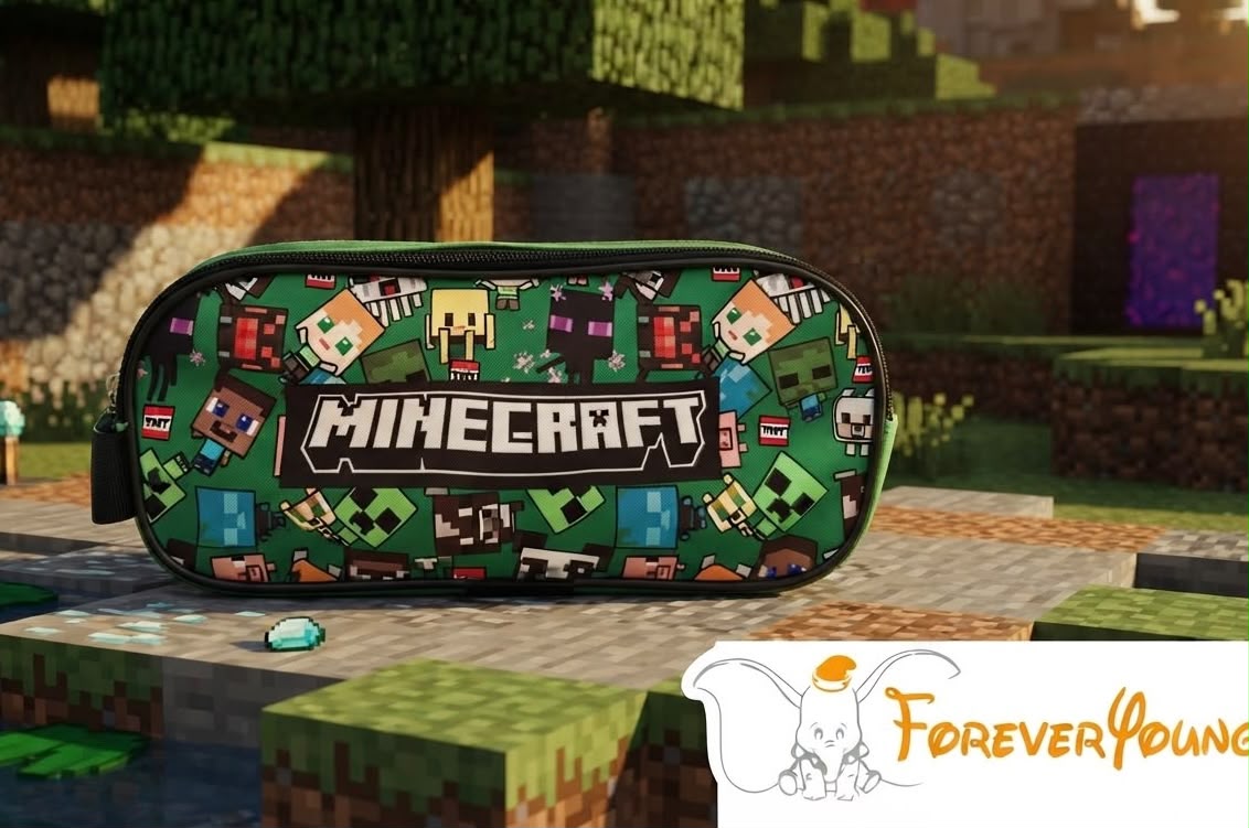 Astuccio a 2 scompartimenti di Minecraft