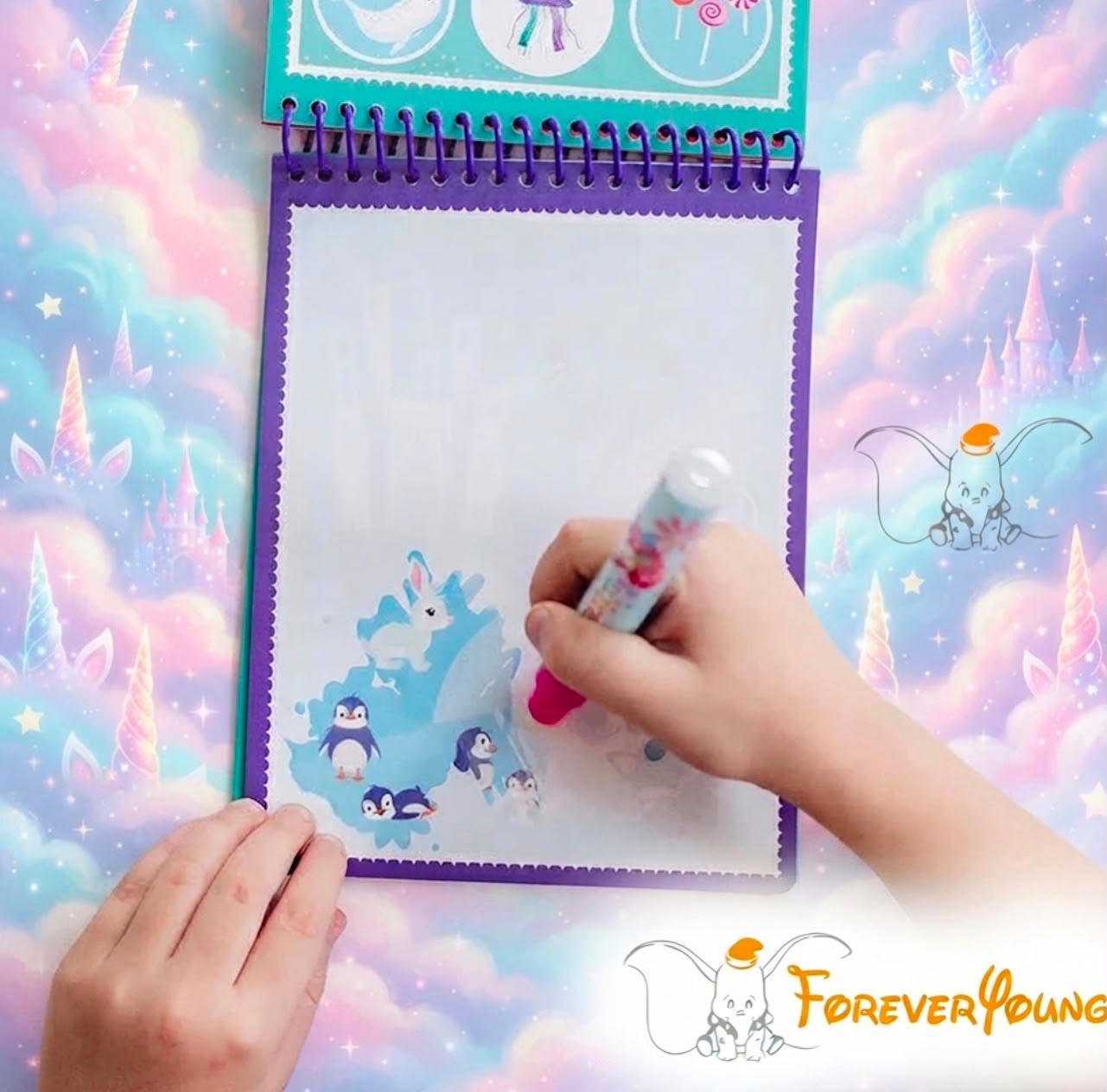 Libro unicorni con penna ad acqua - immagine 3