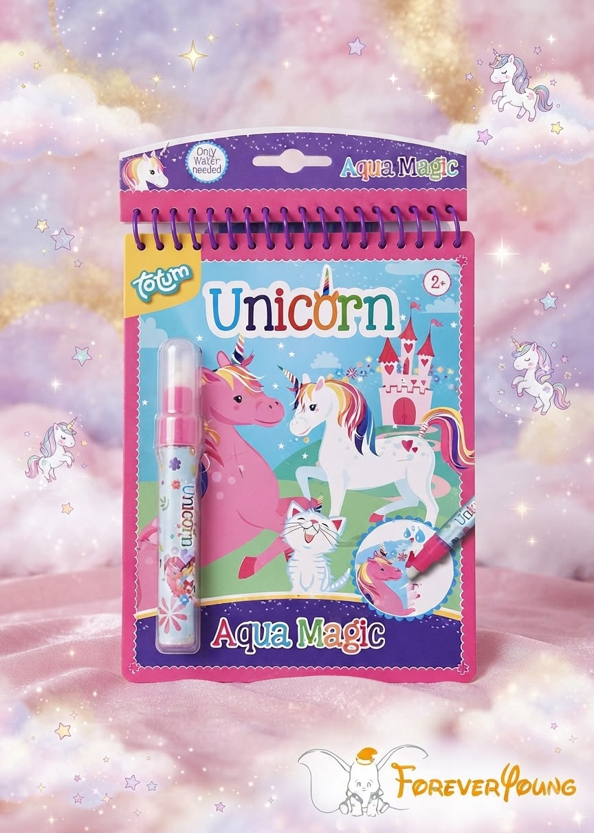 Libro unicorni con penna ad acqua