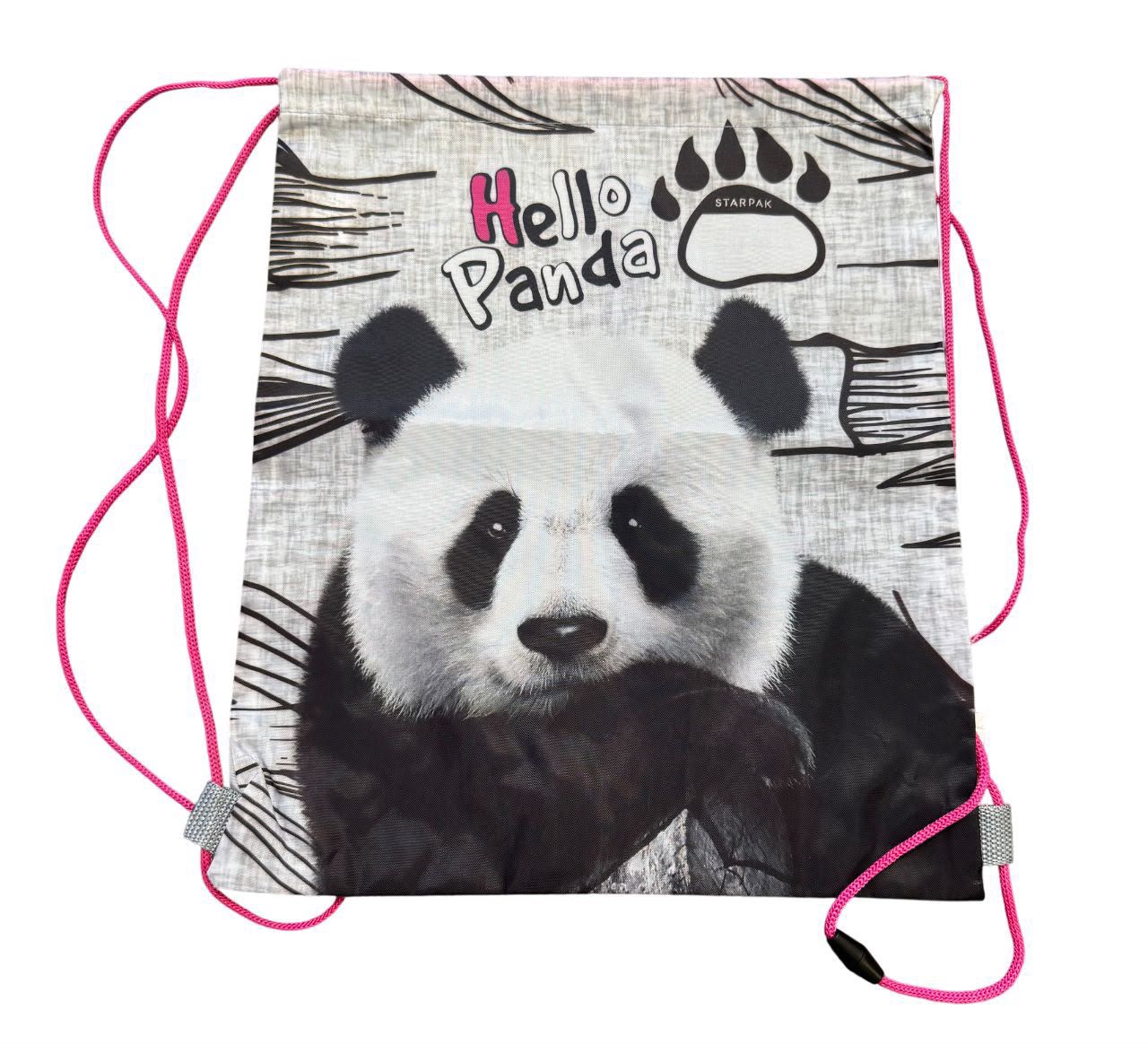 sacco con lacci panda