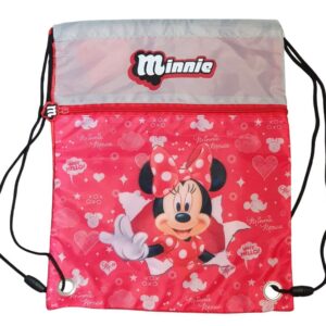 sacco con lacci e cerniera minnie 30 x 35