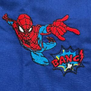 Alternative view of Grembiule asilo/scuola spiderman blu