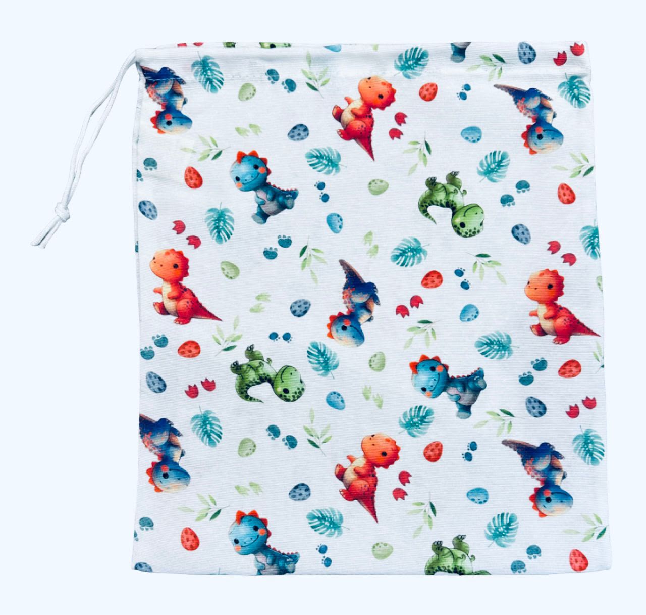 sacchettino asilo baby dinosauri 32x37 cm